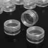50 stk / partij 5G Sample Cream Jar Mini Cosmetische Flessen Containers Transparante Pot Nail Arts Small Clear Can Tin For Balm