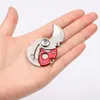 Mini Round Coin Knife Portable Key Chain Pendant Creative Small Folding Knife Outdoor Survival Tools 5 Colors