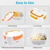 Electric Heated Lunch Box Portable 110V 220V Bento Boxes Food Heater Rice Cooker Container Warmer Dinnerware Set for Home Office 210925