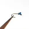 5pcs colorato s gancio da pesca materiale bel design occhi di perline pesca a mosca assistente colpo 15 cm di lunghezza