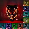 Halloween-Horror-Maske Cosplay LED-Maske leuchten EL Wire Scary Mask Glow In Dark Masque Festival Party Masken CYZ3234