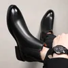 Misalwa Vår/vinter Eleganta Chelsea Boots Läder Män Par Skor Storlek 35 47 Slip-on Klänning Formell Stövlar Modell Modevisning 220212