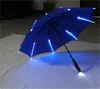 Bunte Regenschirme Blade Runner Nachtschutz Mehrfarbige LED-Lumineszenzlicht Sonniger Regen Kinder Kreativer Regenschirm 38jn ii