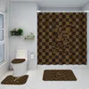 Bende da doccia di design classico Forniture da bagno impermeabili Forniture multifunzionale Partition Tenda da bagno Porta tappetino