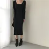 Luxe hoge kwaliteit Jarretel Vest Jurk + vrouwen Vest 2 stks Suits winter Office Dames Elegante Breien Kleding Sets