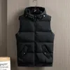 남자 조끼 오렌지 조끼 재킷 남자 민소매 가을 힙합 streetwear 허리 코트 코트 코튼 패딩 된 복어 2021