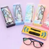 Mode Sonnenbrillenrahmen 2021 Flexible Kinderbrillen mit Lanyard Quadratische Rahmengläser für Kinder Jungen Mädchen Grad Myopie Optische TR90
