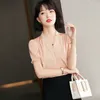 Women's Shirt Short Sleeve Lace Ruffle Summer Shirt Temperament Business Shirt Trend Silk Lady Blouse Fashion Casual Girl Blouse