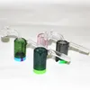 Hookah Glass Ash Catcher med silikonbehållare 14mm 18mm Ashcatchers For Glass Oil Rig Bongs Water Pipe