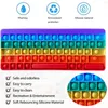 2021 Novo Teclado Super Big Size Push Bubble Toy Autism Preciso Squishy Stress Reliever Brinquedos Adultos Criança Engraçado Anti-Stress Fidget