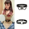 Fashion cosplay Harajuku Punk Rock Gothic Choker necklaces Sexy PU Leather Heart Round Spike Collar Chokers Necklace Body Accessories