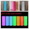 sublimation DIY STRAIGHT tumblers 20oz glow in the dark tumbler with Luminous paint Luminescent magic skinny cup