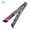 Scarves Casual Women Silk Scarf Fashion Head Band Small Tie Zebra Horse Print Handle Bag Ribbons