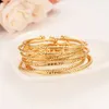 Can Open Fashion Dubai Bangle Jewelry 18 k Solid Fine Yellow Gold Gf Dubai Bracciale per donna Africa Arab Items Price Select Q0717