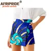 Sommar kvinnor shorts kjolar mode lösa hög midja ankara casual kort culotte afrikanskt tryck kläder vax a007 210719