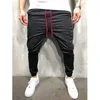 Mens Splicing Skinny Cargo Pants Fashion Occident Trend Hip Hop Multiple Pocketst Pencil Pants Spring Male Skateboard Casual Slim Trousers
