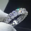 925 スターリングシルバー結婚指輪エタニティリング女性のための大きなギフト女性の愛卸売ロットバルクジュエリー