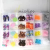 Nail Art Decorations 3d Charms Kawaii Set Cute Bear Candy Resin Acryl Tips Glitter Rhinestones Decoratie in Box200E