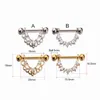 1 pc Titanium Barbell Barbell Piercing incrustado Zircon Anéis de mamalhez de mama para mulheres sexy corpo perfurando jóias