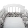 Set di biancheria da letto 2M Baby Bumper Bed Braid Knot Cuscino Cuscino Tinta unita per neonato Culla Protector Culla Room Decor Drop Ship