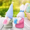 Party Supplies Wielkanocny bez twarzy Gnome Jajko Królik Krasnolud Doll Handmade Wielokrotnego użytku Dekoracja Domowa Wiszące Królik Ozdoby Dla Dzieci Prezent
