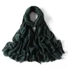 2021 Kvinnor Scarf Mode Höst Vinter Solid Sjalar Wraps Tassel Lady Bandana Kvinna Hijab Vinter Lång Foulard Head Scarves