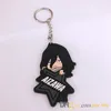 My Hero Academia Manga Keychain PVC Rubber Figures Toys one side Izuku Bakugo Todoroki Tenya Iida Tomura Shigaraki Japanese Cosplay Key Ring for kids gift