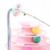 Cat Toys Fringed Bells Funny Stick High-quality Polyester Wool Ball Fabric PVC Tube
