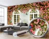 3d Wallpaper Bedroom White Windows Delicate Flowers 3d Wallpaper Romantic Flower Landscape Silk 3d Mural Wallpaper