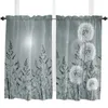 Curtain & Drapes Plant Grey Dandelion Curtains For Living Room Bedroom Kitchen The Kids Window Treatments