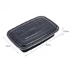 10Pcs 1000Ml Food Grade Pp Plastic Meal Prep Container Lunch Box With Compartments Microwavable Storage s Y200429