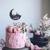20 Stück Papier Mond Eid Mubarak Ramadan Mubarak Cupcake Topper für muslimische Eid Party Kuchen Dekoration 8 * 17 cm Y200618