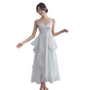 Повседневные платья 2022 Женское пляжное платье для спагетти ремешок ретро сексуальная слинг -юбка Big Swing Susmer Mori Girl Sweet Holiday White