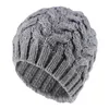 Beanies Beanie/Skull Caps Fashion Women Solid Color Cable Knit Beanie Hat Winter Warm Outdoor Elastic Cap Scot22