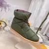 2022 Designer Pillow Ankle Boots Sapatos Baixos Designers Botas de Plataforma Inverno Estampado Falts Eiderdown Bota de Neve com Cadarço Alta Qualidade Com Caixa 330