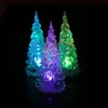 Christmas Day new year small gift colorful LED acrylic crystal flashing simulation table lighting tree Led Rave Toy