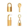 Stud 4PCSSet Punk Padlock Keys Earrings for Women Girls Cool Geometric Lock Shape Earings Gold Ear Studs Ställer in smycken Bijoux8277781