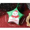 Sternform Food Mini Cartoon Verpackung Weihnachten Pentagramm Süßigkeiten Geschenkpapier Kisten Weihnachtsdekorationen Aufbewahrung Organisatoren BH4850 Wly