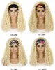 24 Zoll lockiges synthetisches Stirnband -Perücken Simulation menschliches Haar Deep Wave Perruques de Cheveux Humains mit Kopfknall FDDP01