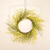 Dekorative Blumenkränze Big Deal Handgefertigter künstlicher Winter-Jasmin-Kranz-Anhänger für die Haustür-Schaufensterdekoration