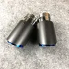 1 pièce de qualité supérieure Akrapovic tuyau d'échappement AK adapté pour toutes les voitures bleu inoxydable Stear en Fiber de carbone silencieux pointe buses