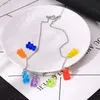 Candy Color Gummy Mini for Women Christmas Gifts Cute Animal Pendants Jewelry