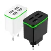 4 portar USB-laddare EU-kontakt 5V 4A Smart Wall Adapter Mobiltelefon Laddningsdatanordning för Samsung Xiaomi