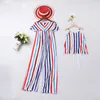 Summer Sweet Fashion Jumpsuits Family Matching Outfits Mom Kid Sleeveless Rainbow Striped Romper Clothes