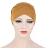 Algodão macio Inner Hijab Caps Muçulmanos Estiramento Turbante Tampão Mulheres Sólida Islâmica Underscarf Bonnet Chapéu Feminino Headband Turbante Mujer