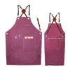 Utility Work Apron Canvas Apron Workshop Tool Apron with Adjustable Straps for B Drop 210622