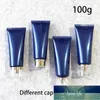100ml blå tom plast kosmetisk behållare 100g ansikte lotion squeeze tube hand cream concealer resa flaska fabrik pris expert design kvalitet