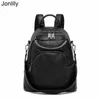 Jonlily Kobiety Prawdziwej Skóry Torba Na Ramię Kobiet Moda Podróży Plecak City Pack Elegant Commuter Bag Teens Daybag -KG521 Q0528