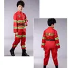 Pompier Work Wear Uniforme Pompier Sam Cosplay Carnaval Costumes d'Halloween pour Kid Party Girl Boy Disguise Anime Vêtements Set Q0910