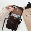 iPhone 15 Pro Max 15 14 Plus 12 11 13 14 Pro Max XSMax Shell Leather Multi-Function Card Package Storage Walles Wesdのファッション電話ケース